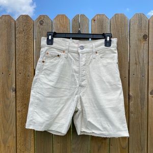Levi’s Corduroy Cut-off Button-up Shorts